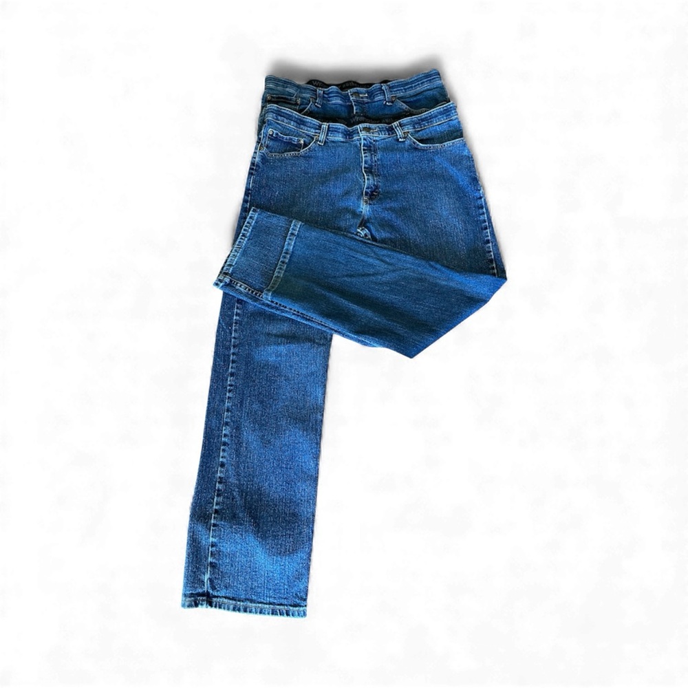 Wrangler Classic Blue Denim Jeans Mens 36x32 Bundle 2 pair one price Work Casual